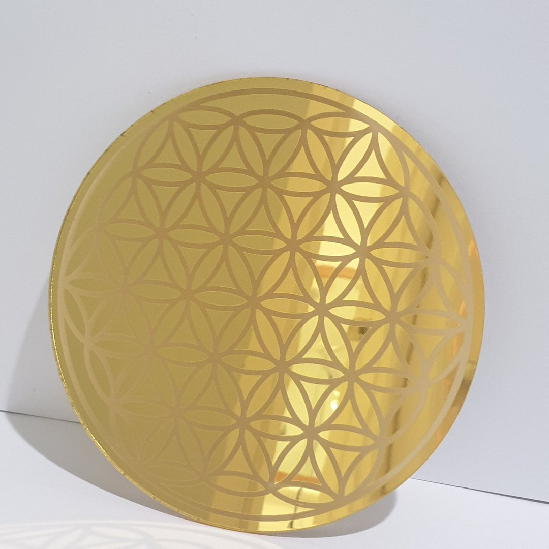 Flower of Life Grid, Gold Acrylic (SG010)