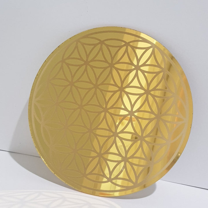 Flower of Life Grid, Gold Acrylic (SG010)