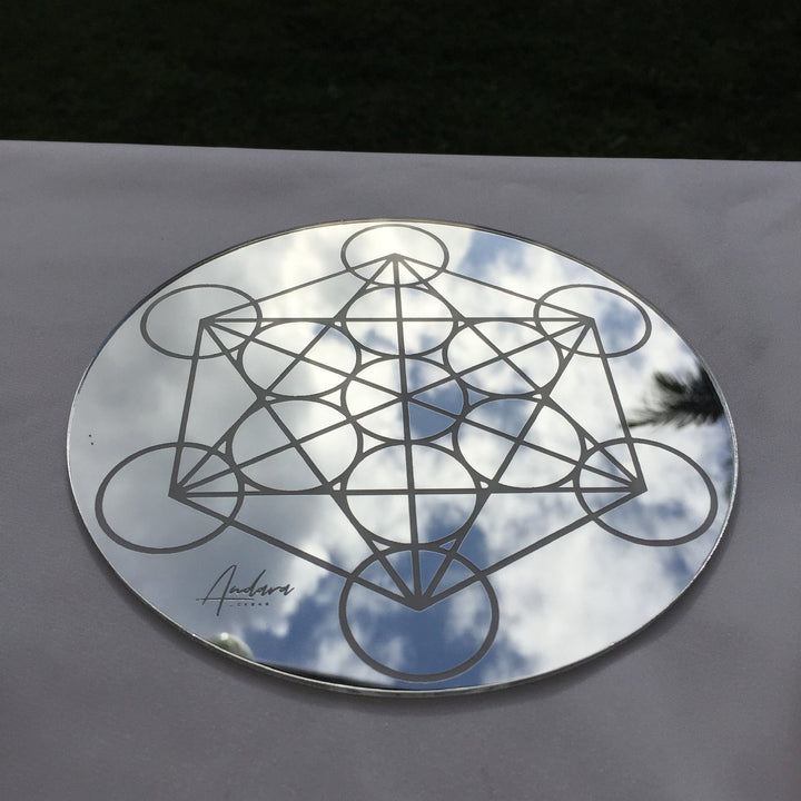 Metatron's Cube Grid, Silver Acrylic No Logo (SG002b)