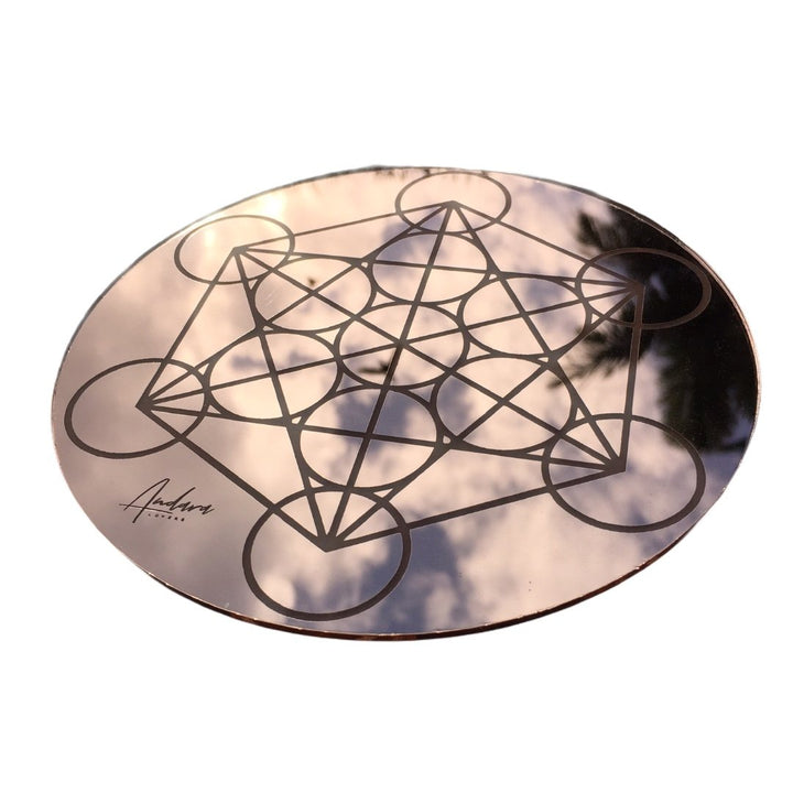 Metatrons Cube Grid, Rose Gold Acrylic (SG001)