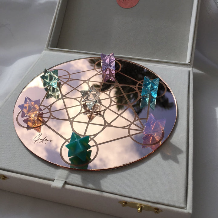 Merkaba Boxed Set Small with Rose Gold Grid (MER017)