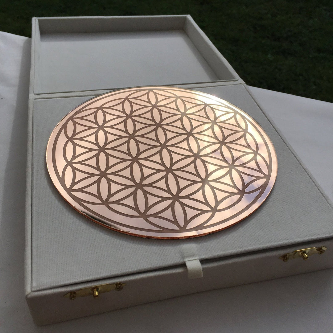 Flower of Life Grid, Rose Gold Acrylic (SG004)