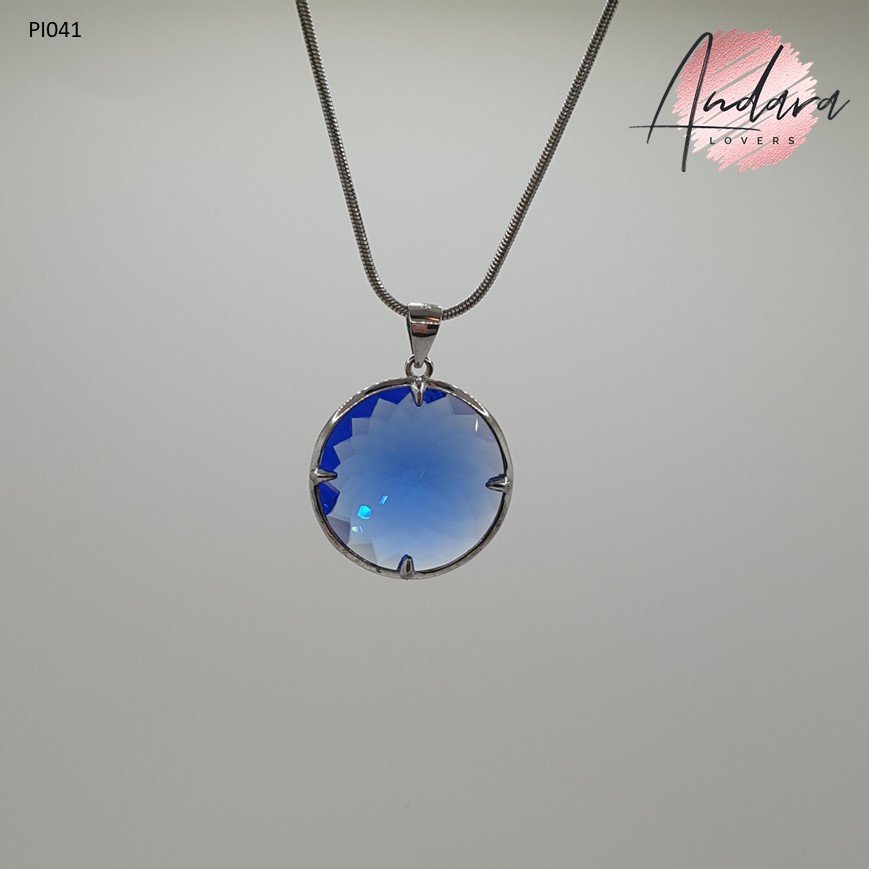 FLower of Life Pendant Blue 2.5 cm (PI041)