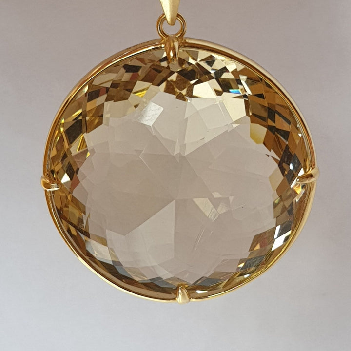 Flower of Life, Pale Yellow Pendant (PI108)