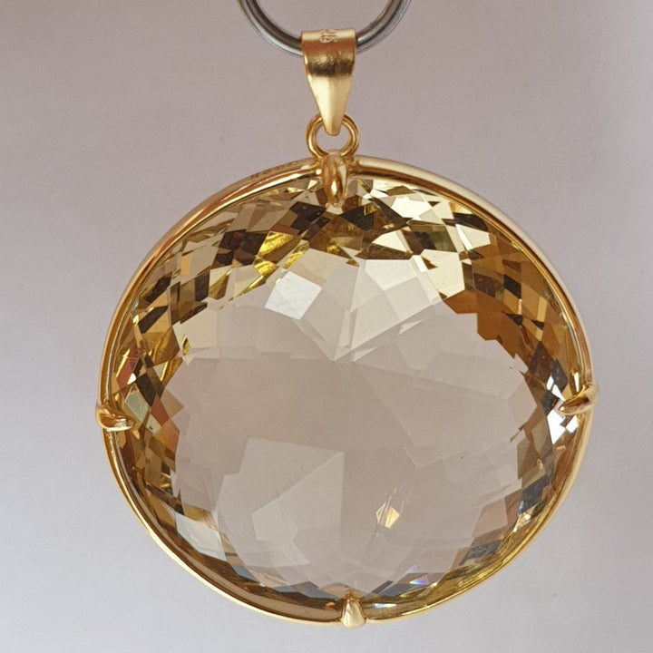 Flower of Life, Pale Yellow Pendant (PI108)