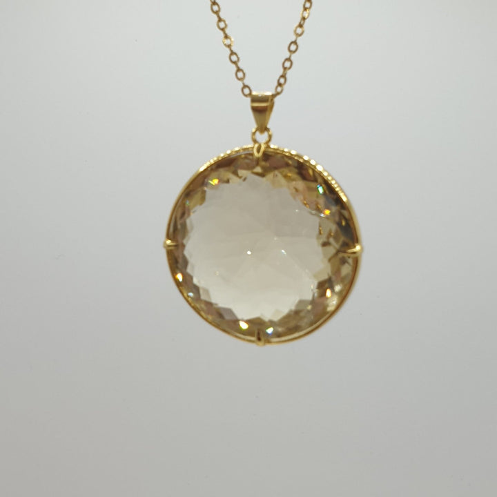 Flower of Life, Pale Yellow Pendant (PI108)