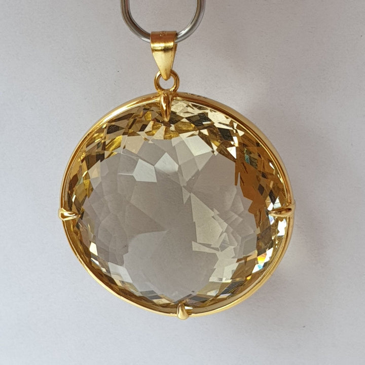 Flower of Life, Pale Yellow Pendant (PI108)