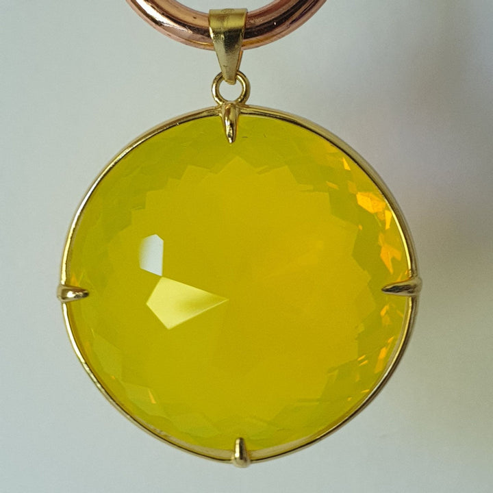 Flower of Life, Electric Yellow, Gold Plated (PI136)